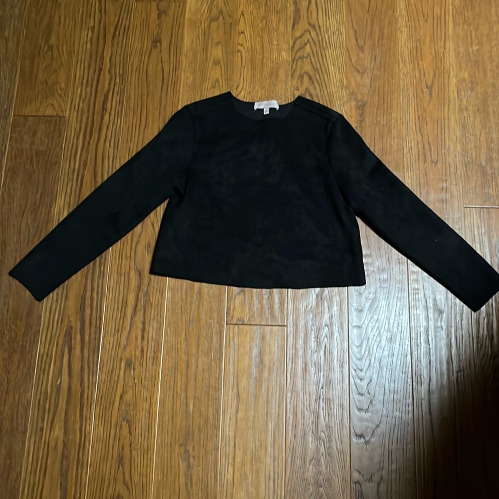 Philosophy Black Long Sleeve Crop Top